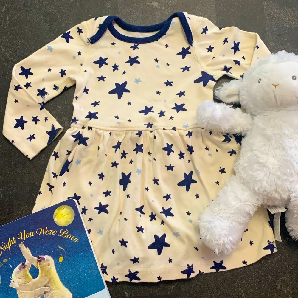 5 for $20 || “Moon and Back” Dress - Hanna Andersson sz 12-18MOS 🌙🔹✨🔹